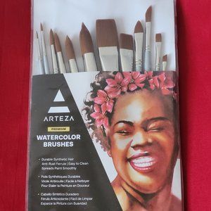 BRAND NEW, ARTEZA WATERCOLOUR PAINT BRUSHES,​ SET OF 12!!!